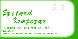 szilard krajczar business card