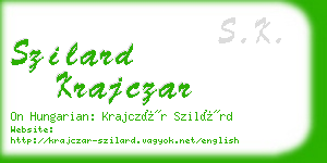 szilard krajczar business card